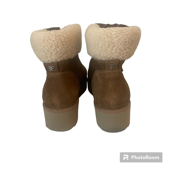 Sam Edelman Fran Faux Shearling Trim Hiking Boot Pre-Owned Barely Worn Size 8.5 - Picture 4 of 5